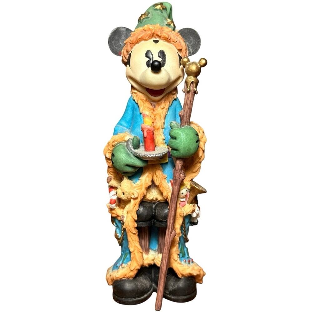 Vintage Disney Enesco Mickey Mouse Holiday Wizard Father Christmas Figurine